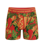 The Wiener In Paradise | Shinesty X Wienerschnitzel Tropical Ball Hammock® Pouch Underwear With Fly - Shinesty - Flyclothing LLC