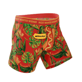 The Wiener In Paradise | Shinesty X Wienerschnitzel Tropical Ball Hammock® Pouch Underwear With Fly - Shinesty - Flyclothing LLC