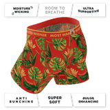 The Wiener In Paradise | Shinesty X Wienerschnitzel Tropical Ball Hammock® Pouch Underwear With Fly - Shinesty - Flyclothing LLC
