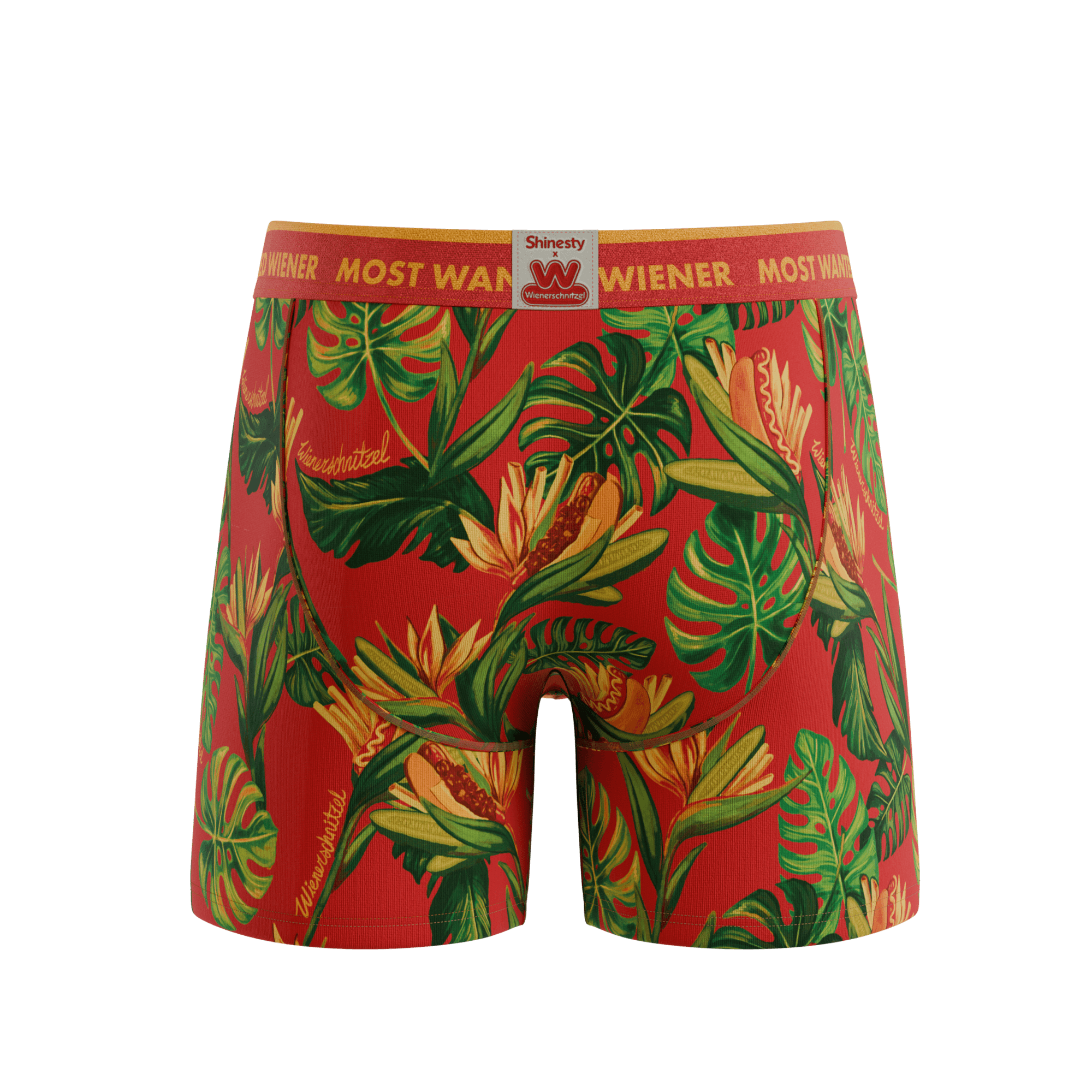 The Wiener In Paradise | Shinesty X Wienerschnitzel Tropical Ball Hammock® Pouch Underwear With Fly - Shinesty - Flyclothing LLC