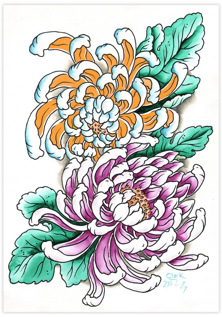 Black Market Art Company Wild Mums Print
