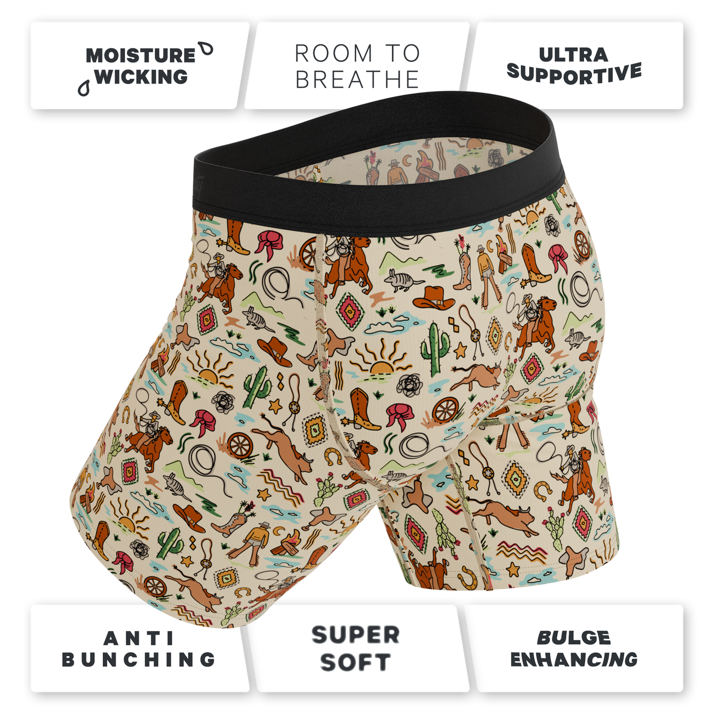 The Wild Bandit | Bull Long Leg Ball Hammock® Pouch Underwear With Fly