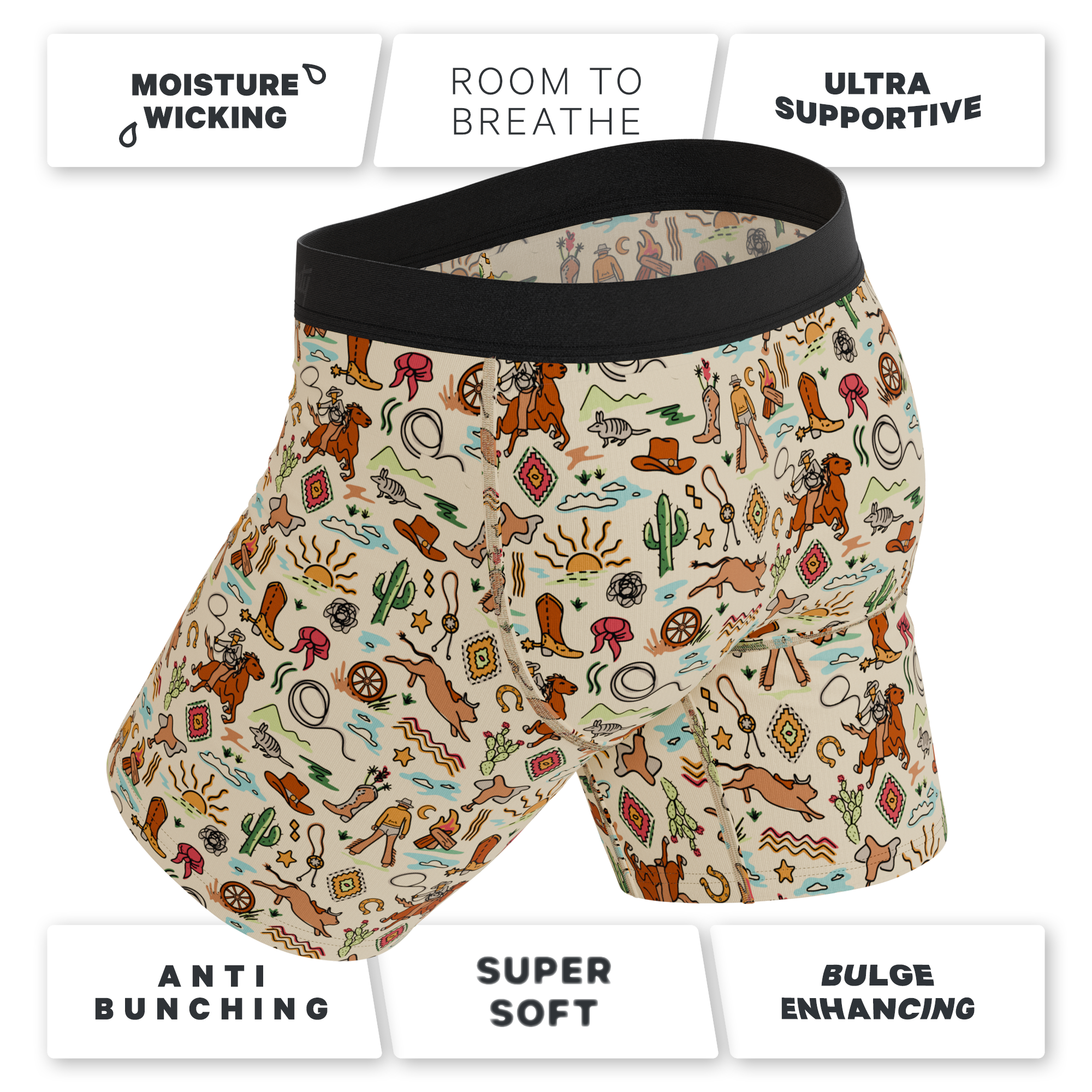 The Wild Bandit | Bull Long Leg Ball Hammock® Pouch Underwear With Fly