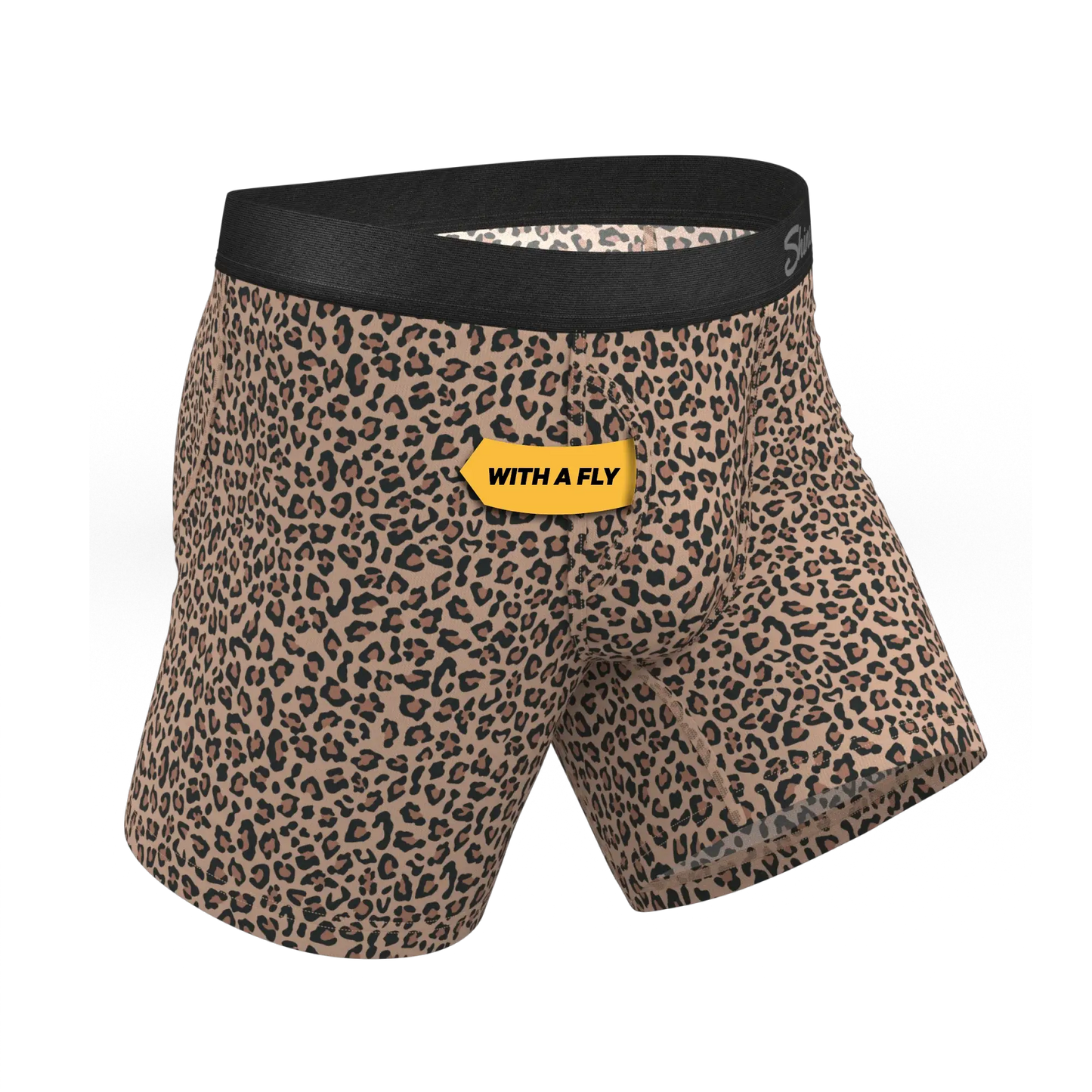 The Wild Cat | Leopard Print Ball Hammock® Pouch Underwear With Fly - Shinesty - Flyclothing LLC