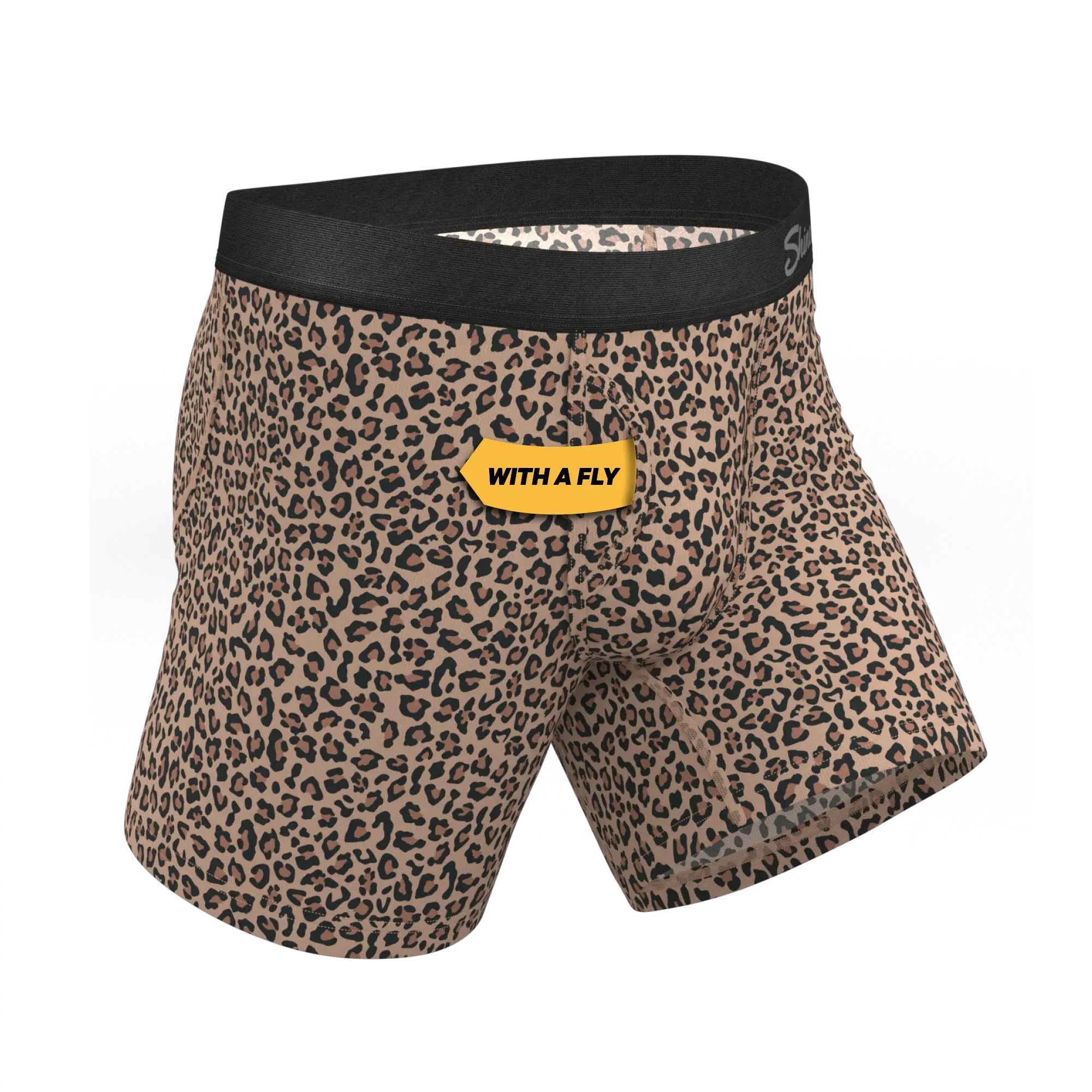 The Wild Cat | Leopard Print Ball Hammock® Pouch Underwear With Fly - Shinesty - Flyclothing LLC