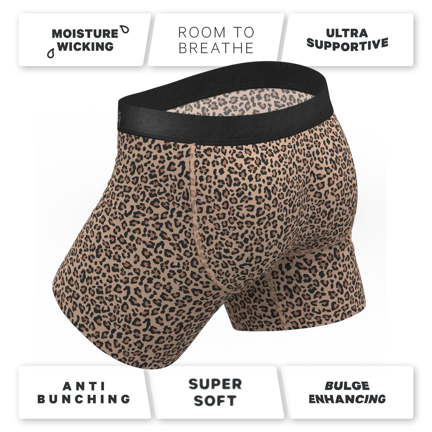 The Wild Cat | Leopard Print Ball Hammock® Pouch Underwear With Fly - Shinesty - Flyclothing LLC