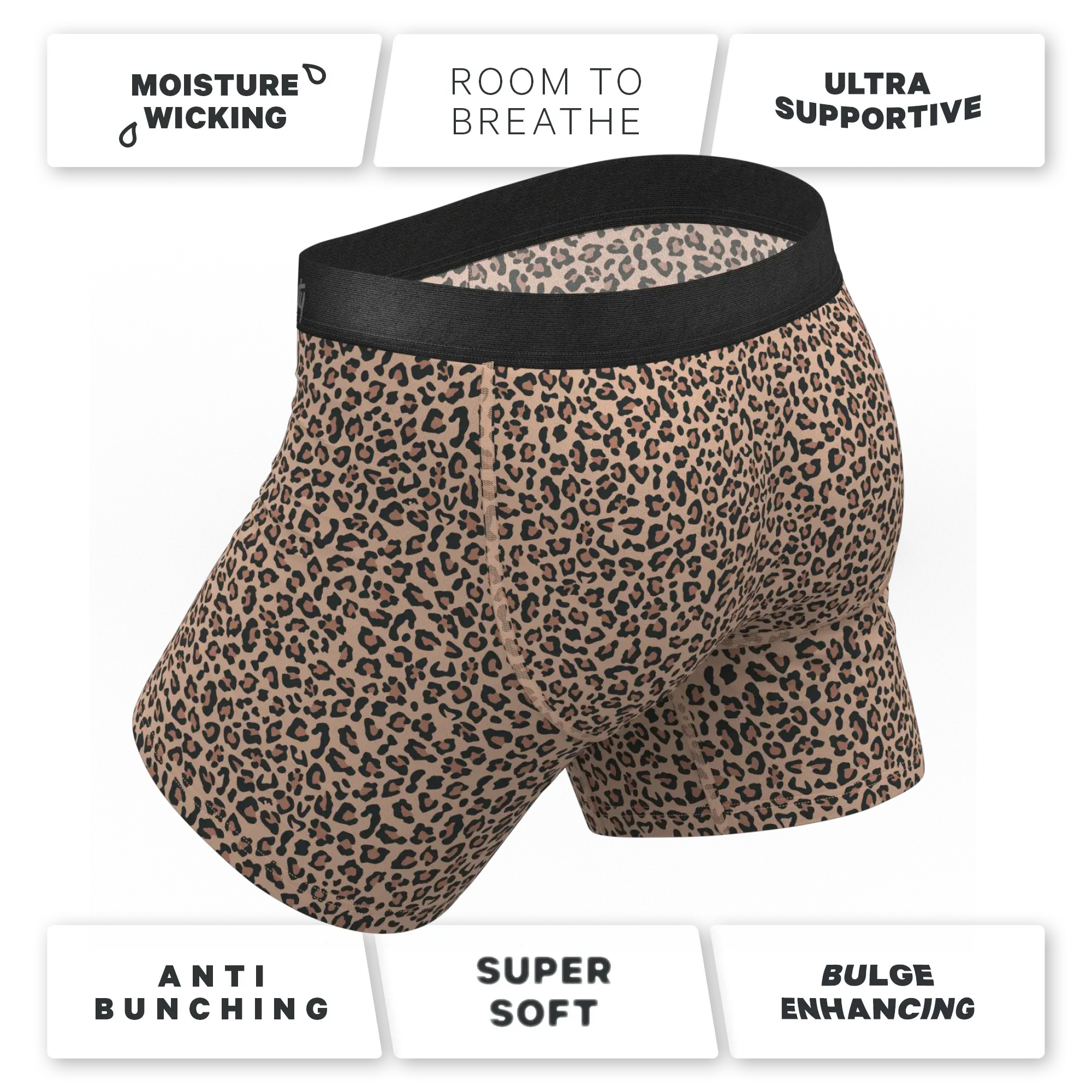 The Wild Cat | Leopard Print Ball Hammock® Pouch Underwear With Fly - Shinesty - Flyclothing LLC