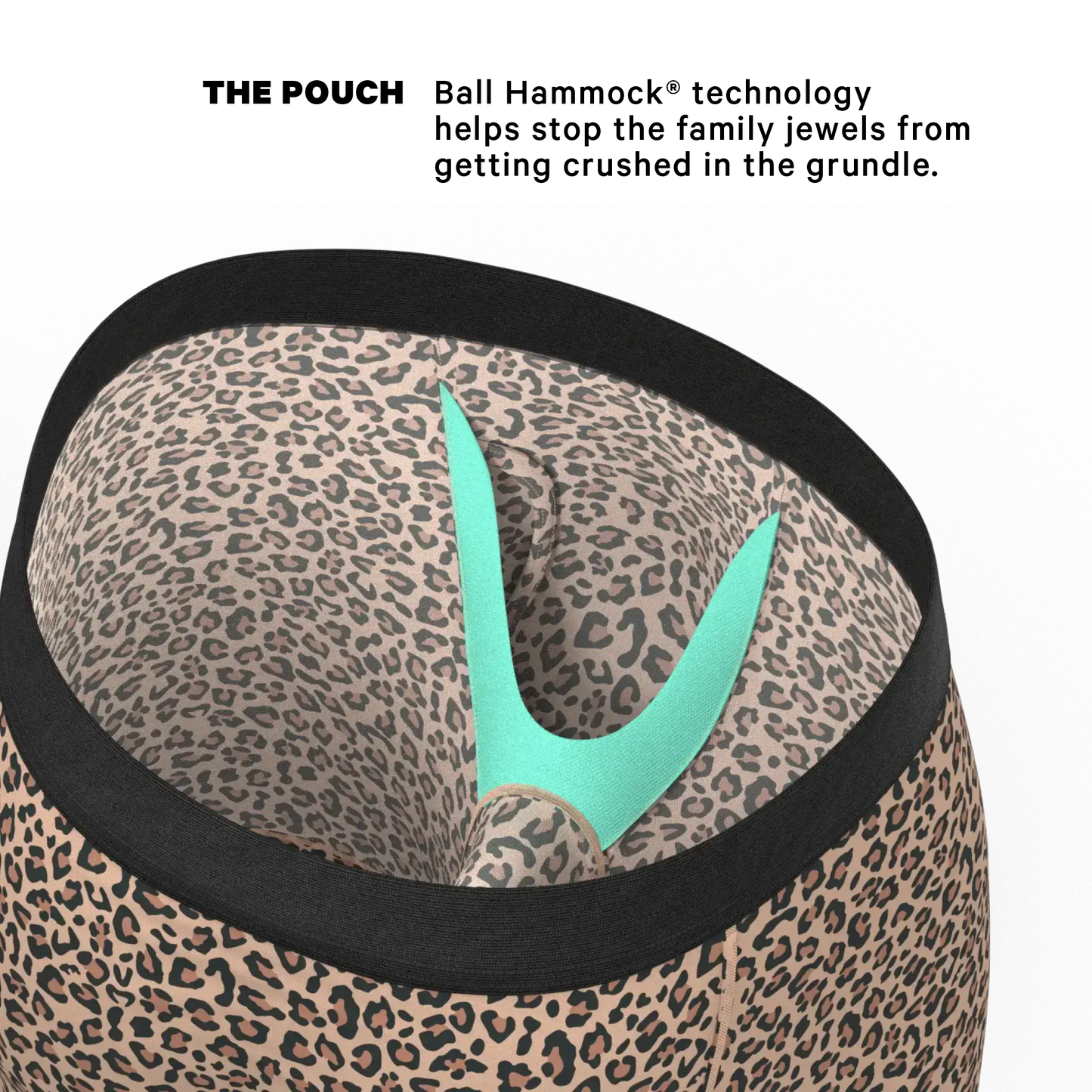 The Wild Cat | Leopard Print Long Leg Ball Hammock® Pouch Underwear With Fly - Shinesty - Flyclothing LLC