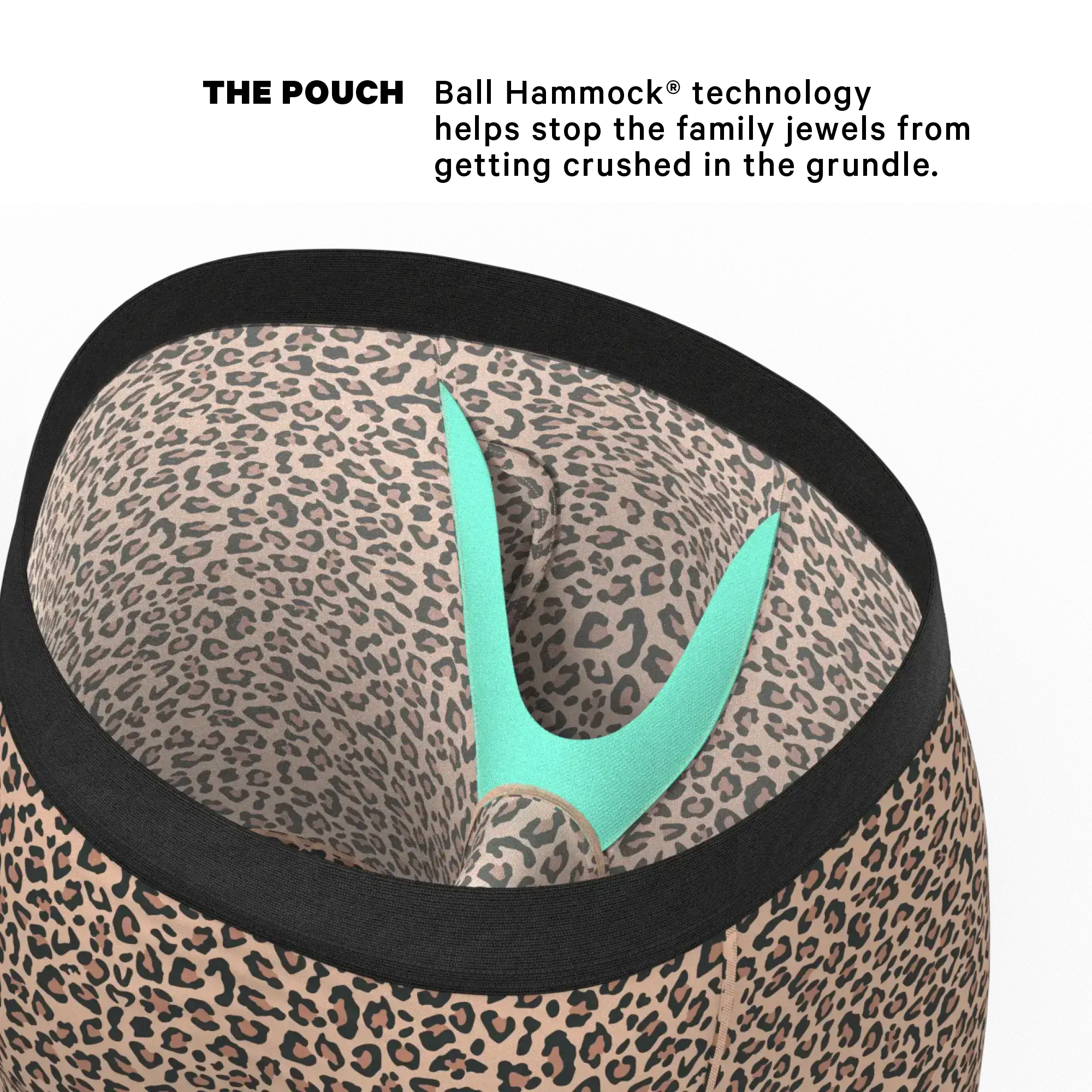 The Wild Cat | Leopard Print Long Leg Ball Hammock® Pouch Underwear With Fly - Shinesty - Flyclothing LLC