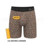 The Wild Cat | Leopard Print Long Leg Ball Hammock® Pouch Underwear With Fly - Shinesty - Flyclothing LLC