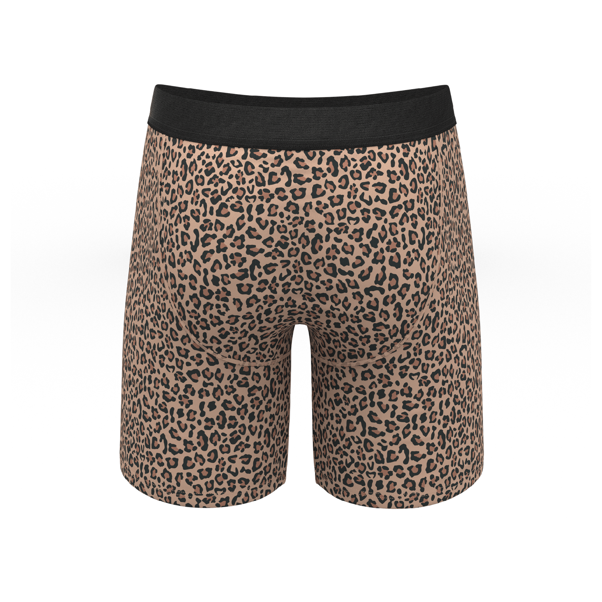 The Wild Cat | Leopard Print Long Leg Ball Hammock® Pouch Underwear With Fly - Shinesty
