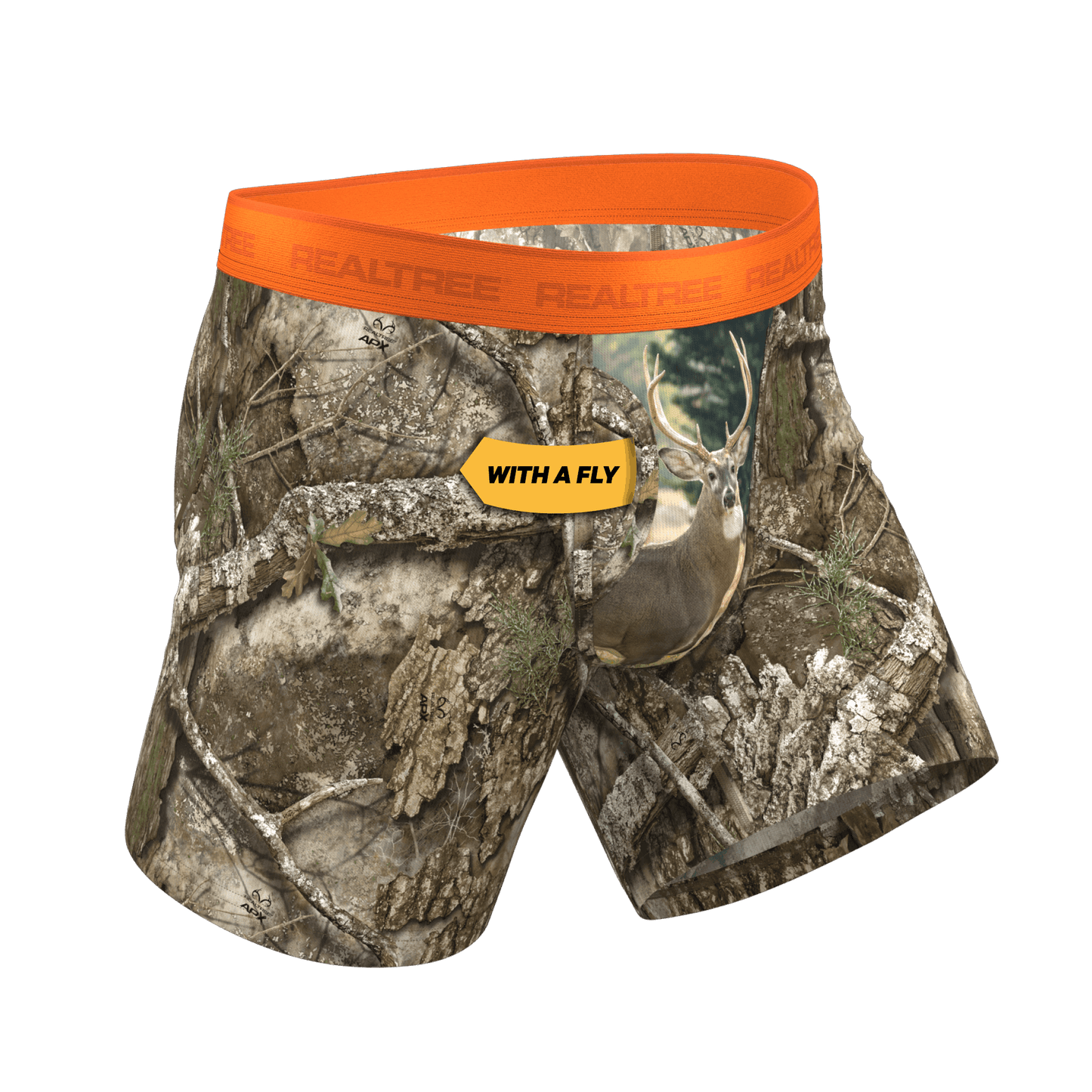The Wild Game | Realtree x Shinesty Neon Orange Ball Hammock® Pouch Underwear With Fly