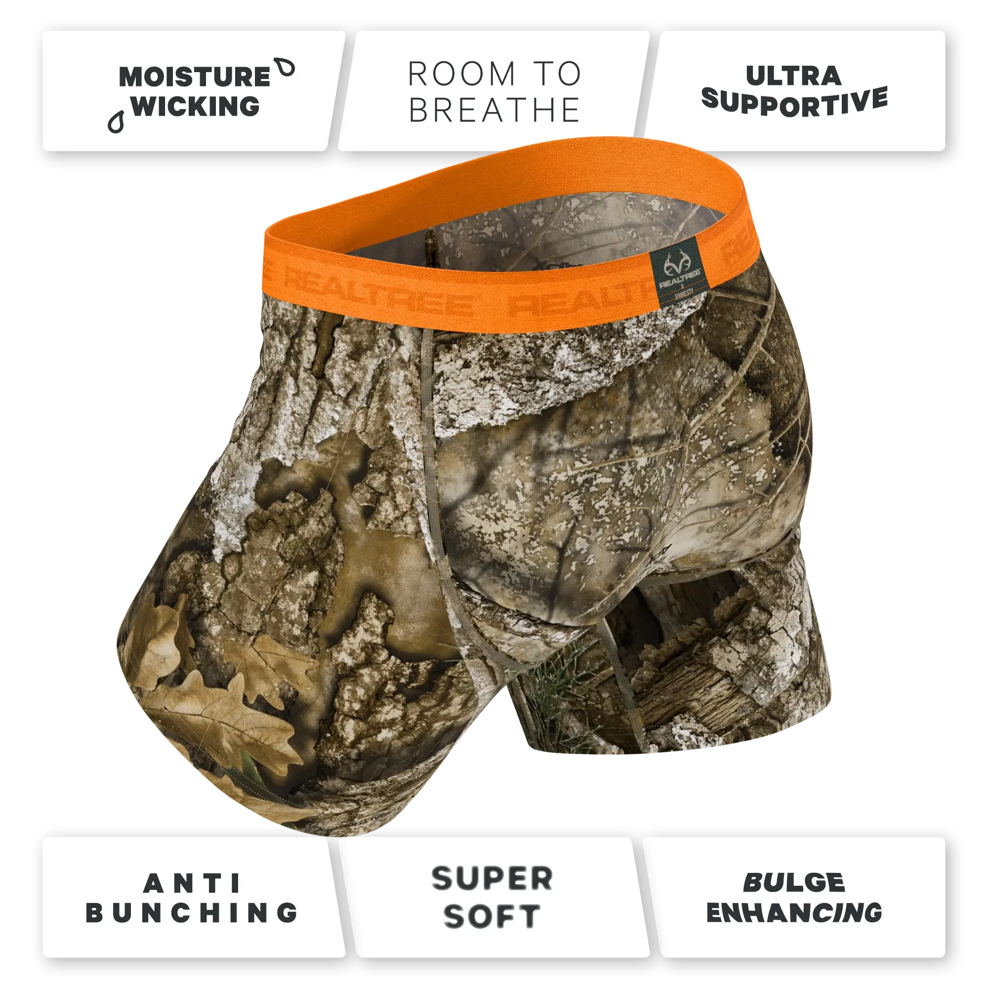 The Wild Game | Realtree x Shinesty Neon Orange Ball Hammock® Pouch Underwear - Shinesty - Flyclothing LLC