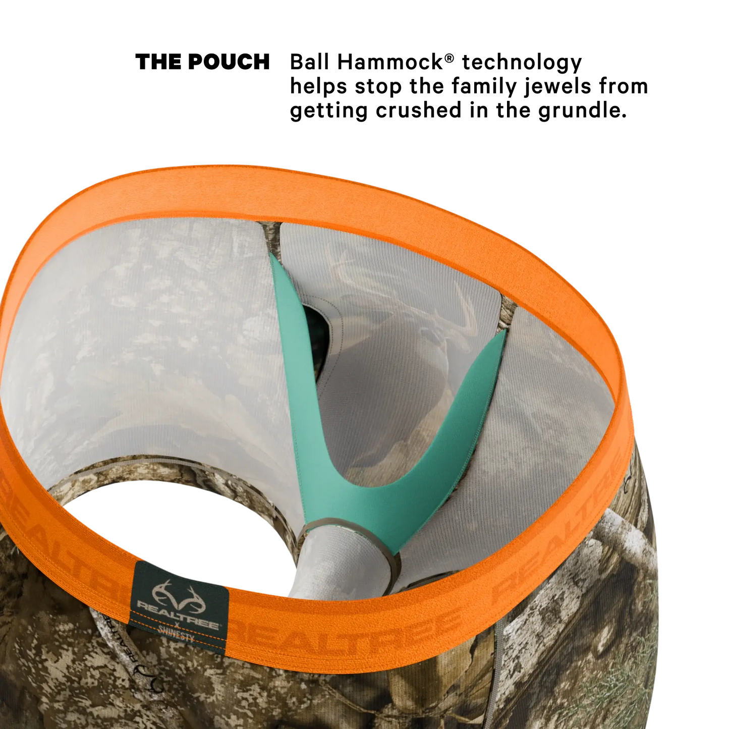 The Wild Game | Realtree x Shinesty Neon Orange Ball Hammock® Pouch Trunks Underwear - Shinesty - Flyclothing LLC