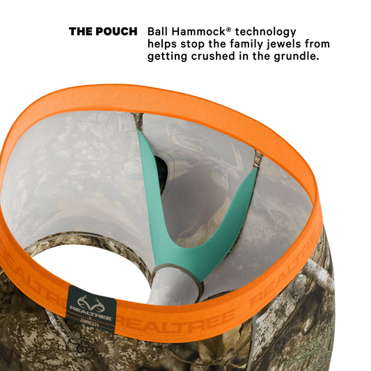 The Wild Game | Realtree x Shinesty Neon Orange Ball Hammock® Pouch Trunks Underwear - Shinesty - Flyclothing LLC
