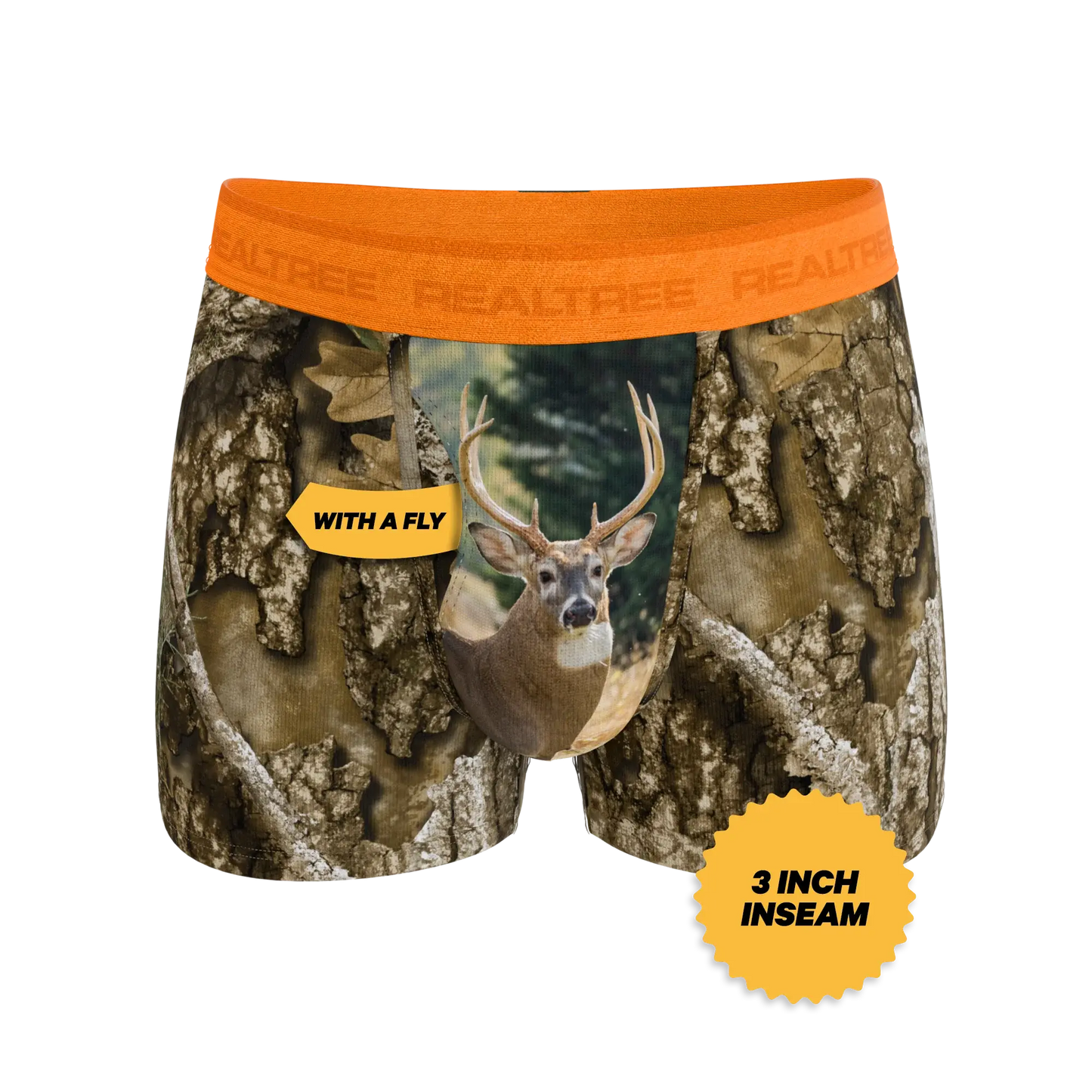 The Wild Game | Realtree x Shinesty Neon Orange Ball Hammock® Pouch Trunks Underwear - Shinesty - Flyclothing LLC