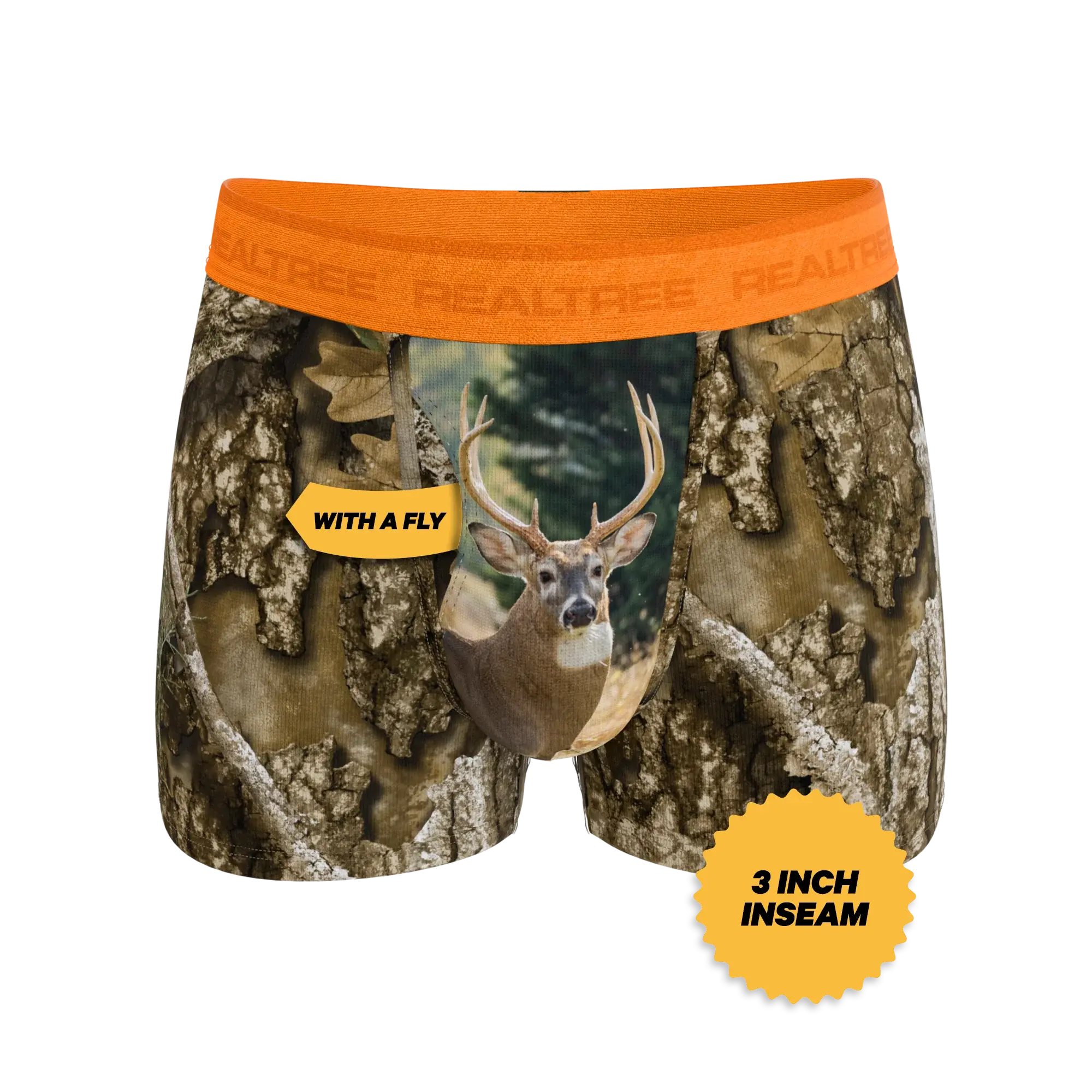 The Wild Game | Realtree x Shinesty Neon Orange Ball Hammock® Pouch Trunks Underwear - Shinesty - Flyclothing LLC