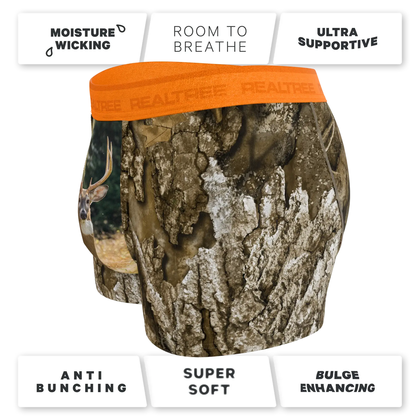 The Wild Game | Realtree x Shinesty Neon Orange Ball Hammock® Pouch Trunks Underwear - Shinesty - Flyclothing LLC