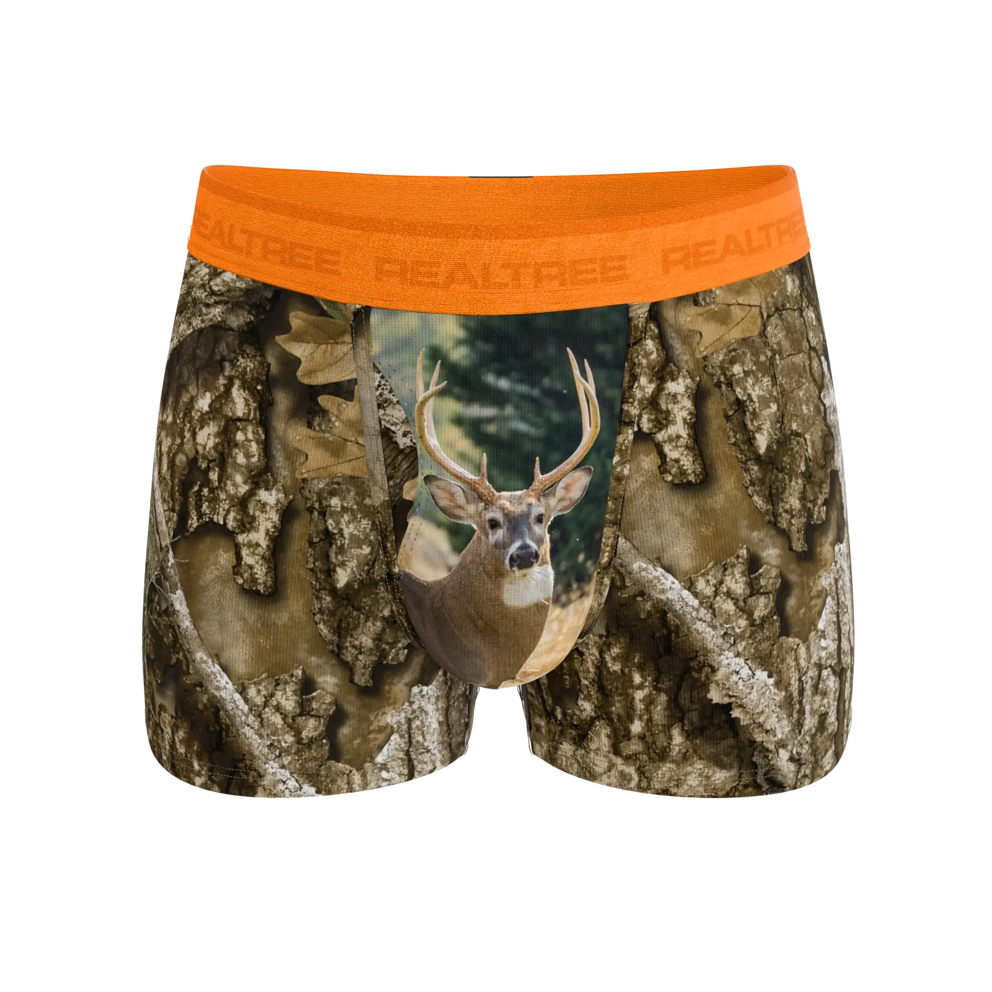 The Wild Game | Realtree x Shinesty Neon Orange Ball Hammock® Pouch Trunks Underwear - Shinesty - Flyclothing LLC