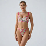 Wild Bloom Lingerie 2 Piece Set - Lingerie By Coco - Flyclothing LLC