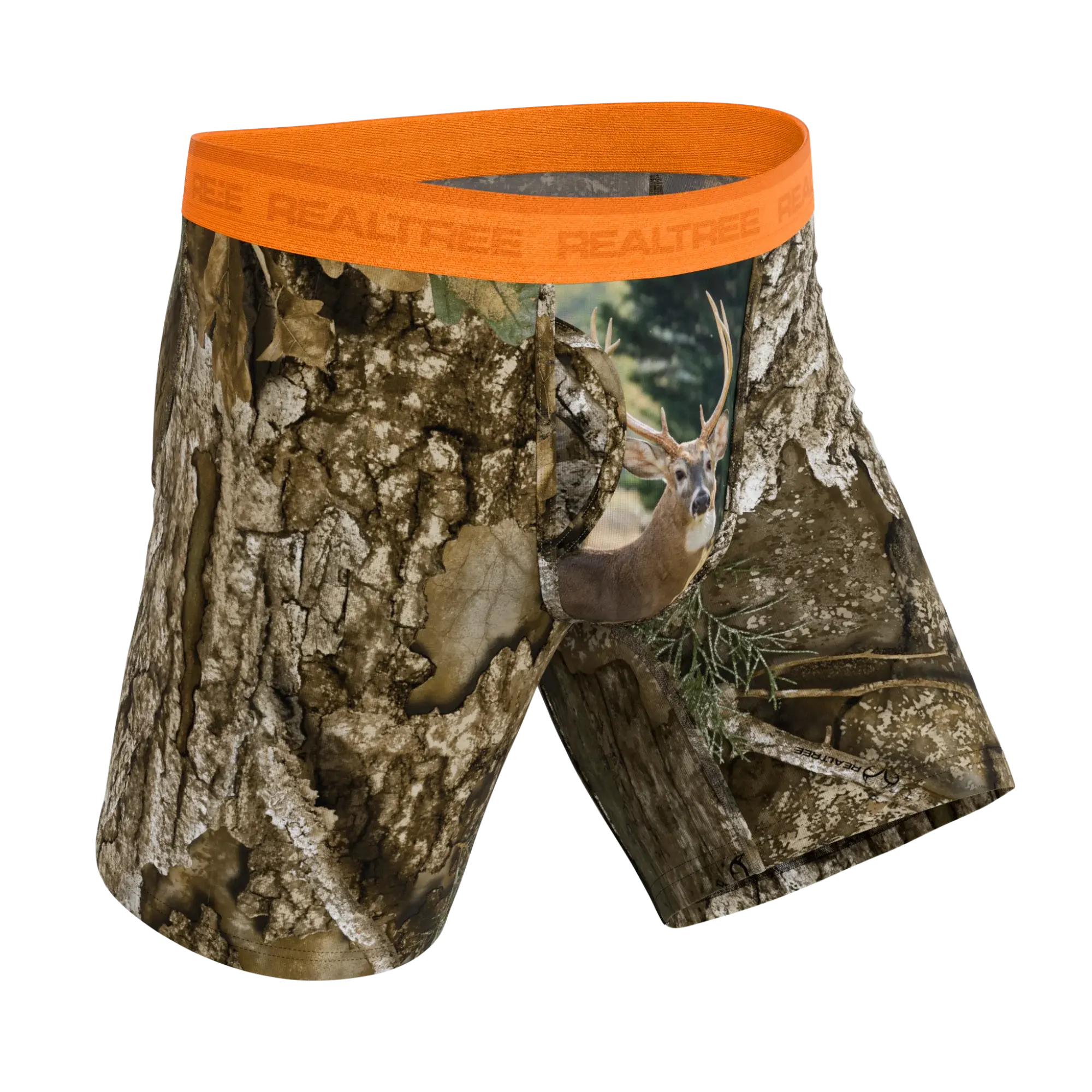 The Wild Game | Realtree x Shinesty Neon Orange Long Leg Ball Hammock® Pouch Underwear With Fly - Shinesty - Flyclothing LLC