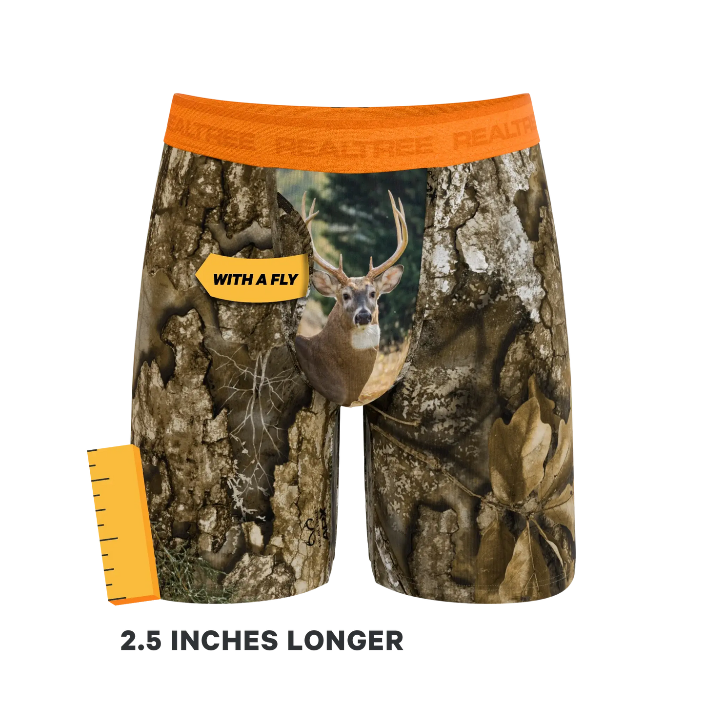 The Wild Game | Realtree x Shinesty Neon Orange Long Leg Ball Hammock® Pouch Underwear With Fly - Shinesty - Flyclothing LLC