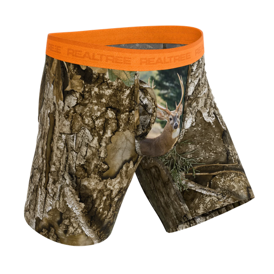 The Wild Game | Realtree x Shinesty Neon Orange Long Leg Ball Hammock® Pouch Underwear With Fly - Shinesty - Flyclothing LLC
