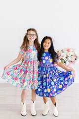 Floral Frenzy S/S Pocket Twirl Dress - Mila & Rose ® - Flyclothing LLC