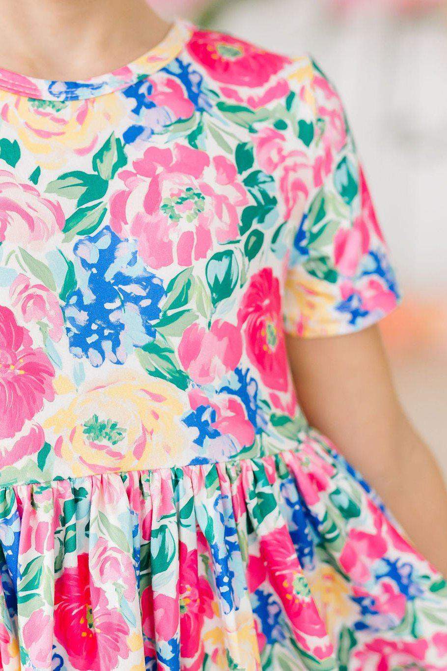 Wildflower Wishes S/S Pocket Twirl Dress - Mila & Rose ® - Flyclothing LLC