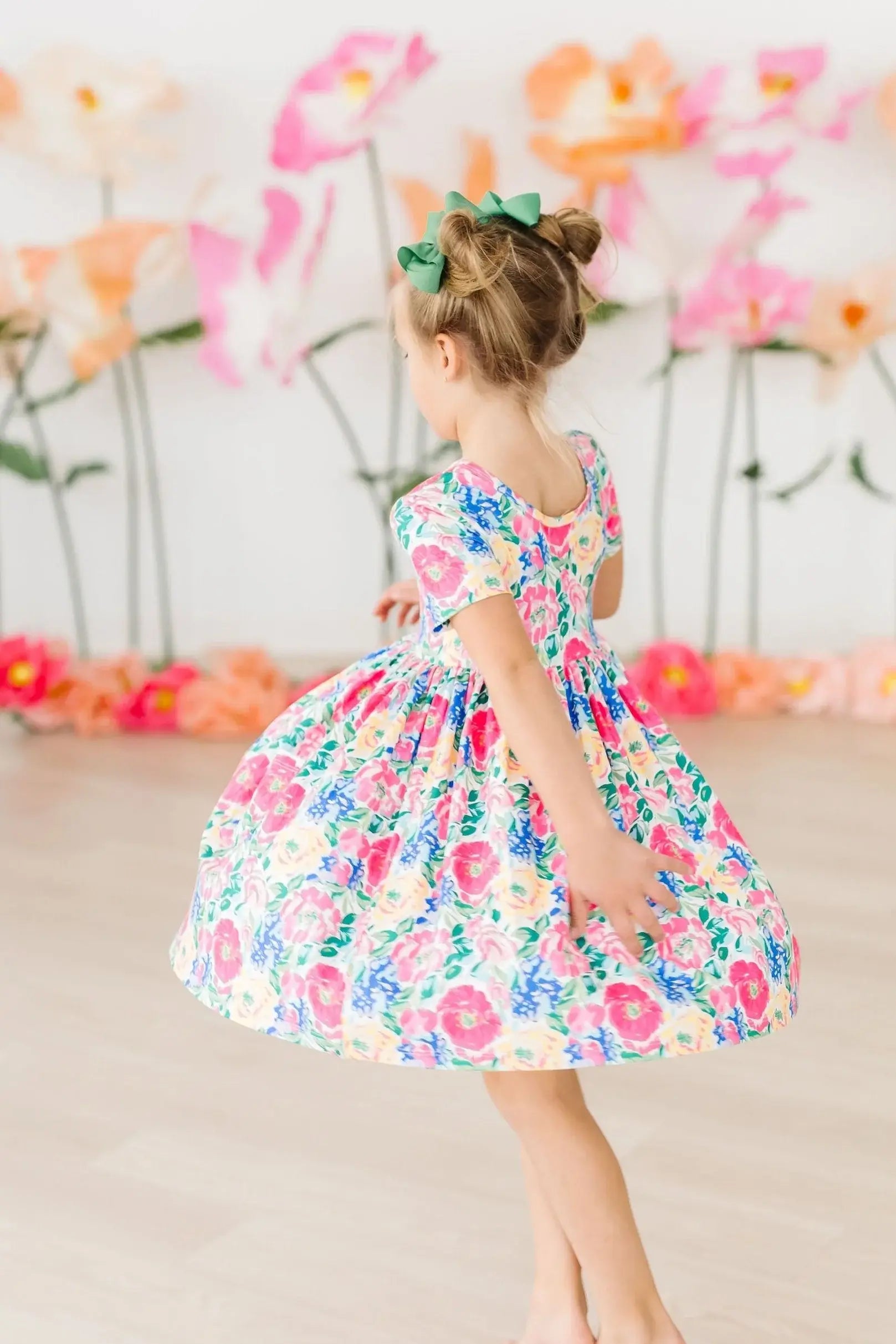 Wildflower Wishes S/S Pocket Twirl Dress - Mila & Rose ® - Flyclothing LLC