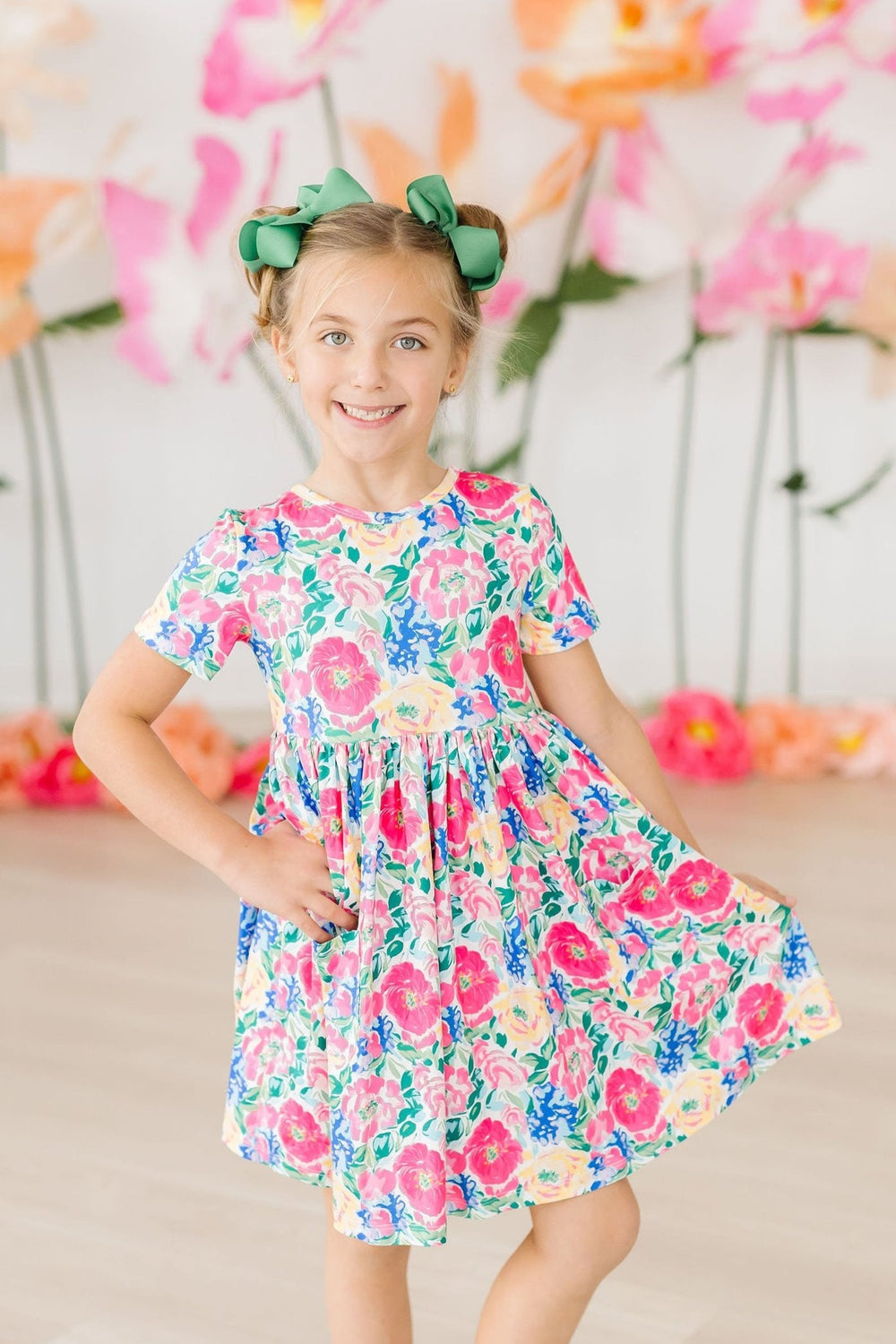 Wildflower Wishes S/S Pocket Twirl Dress - Mila & Rose ®