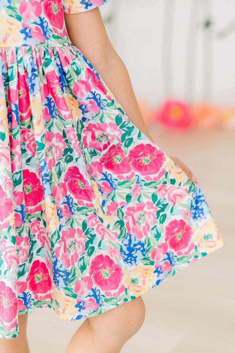 Wildflower Wishes S/S Pocket Twirl Dress - Mila & Rose ® - Flyclothing LLC