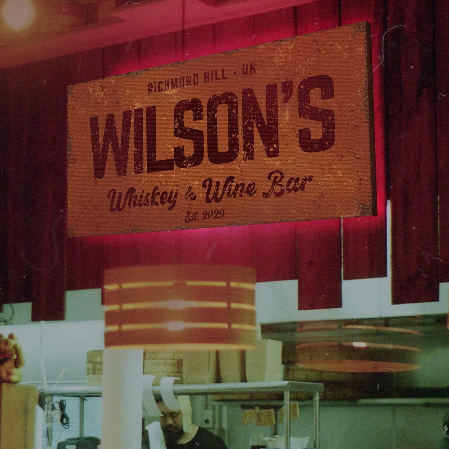 Whiskey And Wine Bar Sign II - Tailored Canvases - Flyclothing LLC