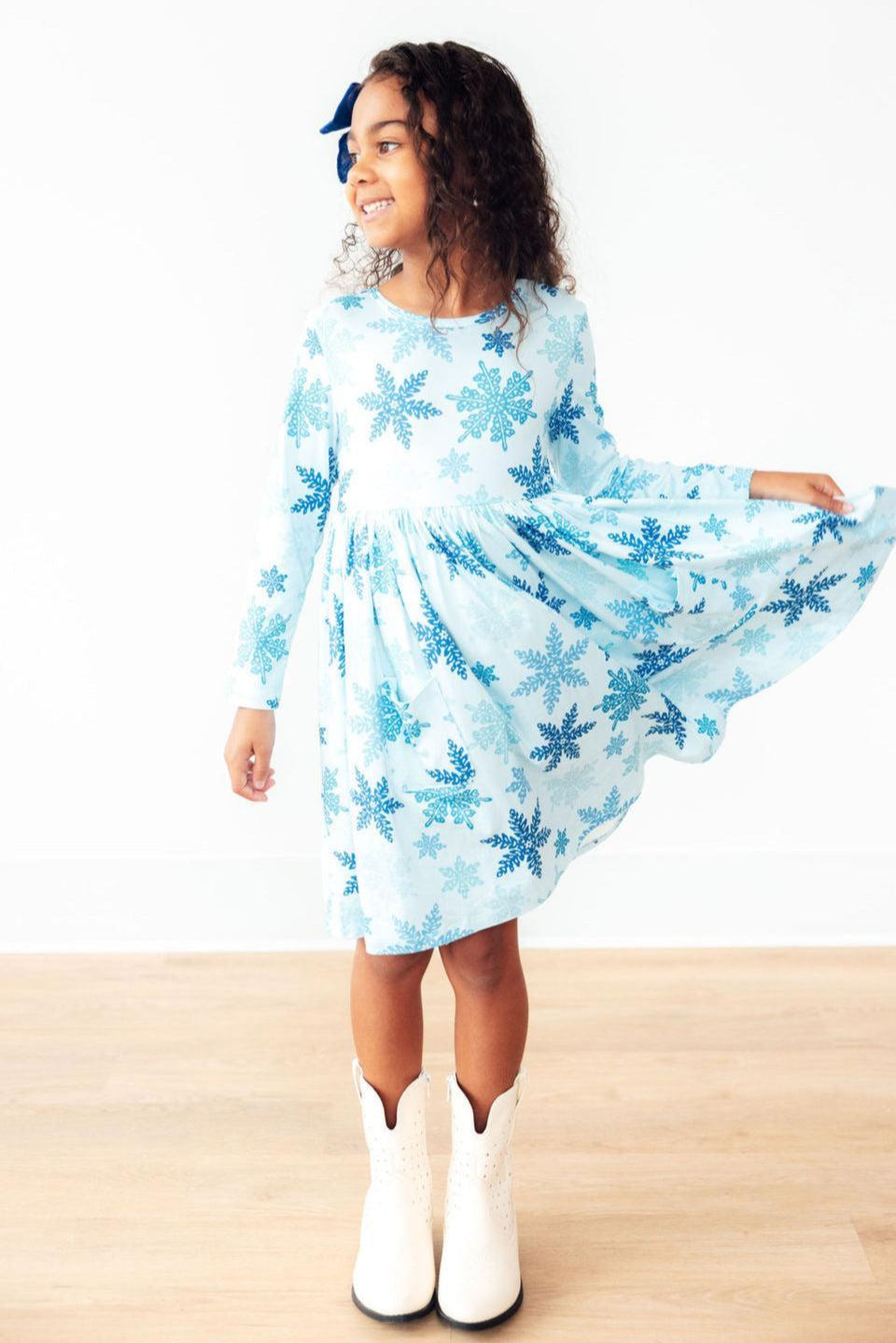 Winter Wonderland L/S Pocket Twirl Dress - Mila & Rose ® - Flyclothing LLC