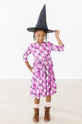 Witches Boo 3/4 Sleeve Pocket Twirl Dress - Mila & Rose ® - Flyclothing LLC