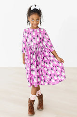 Witches Boo 3/4 Sleeve Pocket Twirl Dress - Mila & Rose ® - Flyclothing LLC