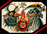 Black Market Art Company Wolf and Reaper Print