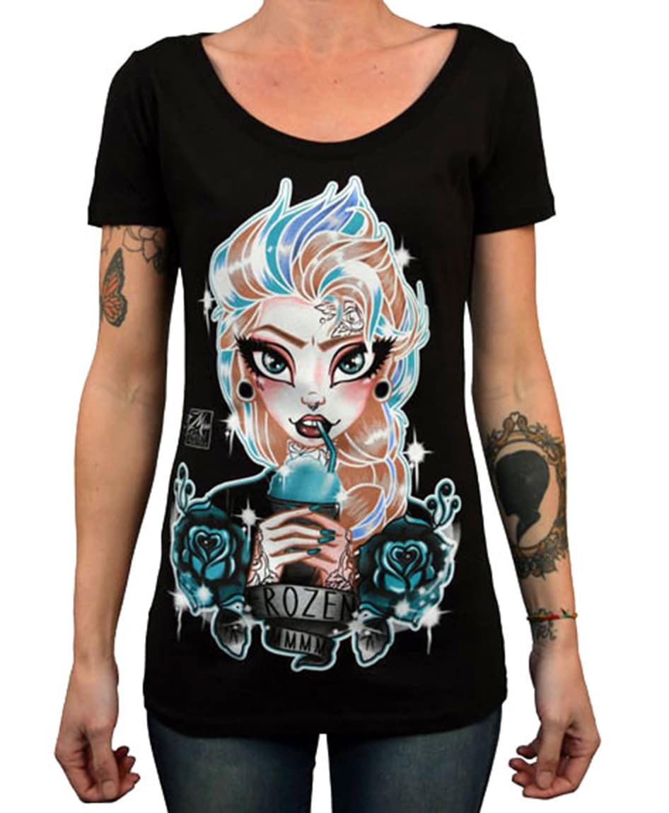 Black Market Art Company Frozen Women's Loose Neck T-Shirt