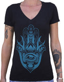 Black Market Art Company Hamsa Women's V-Neck T-Shirt