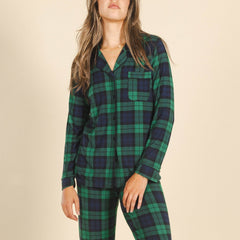 The Black Watch | Tartan Plaid SleepDeep™ Women’s Long Sleeve Pajama Set - Shinesty