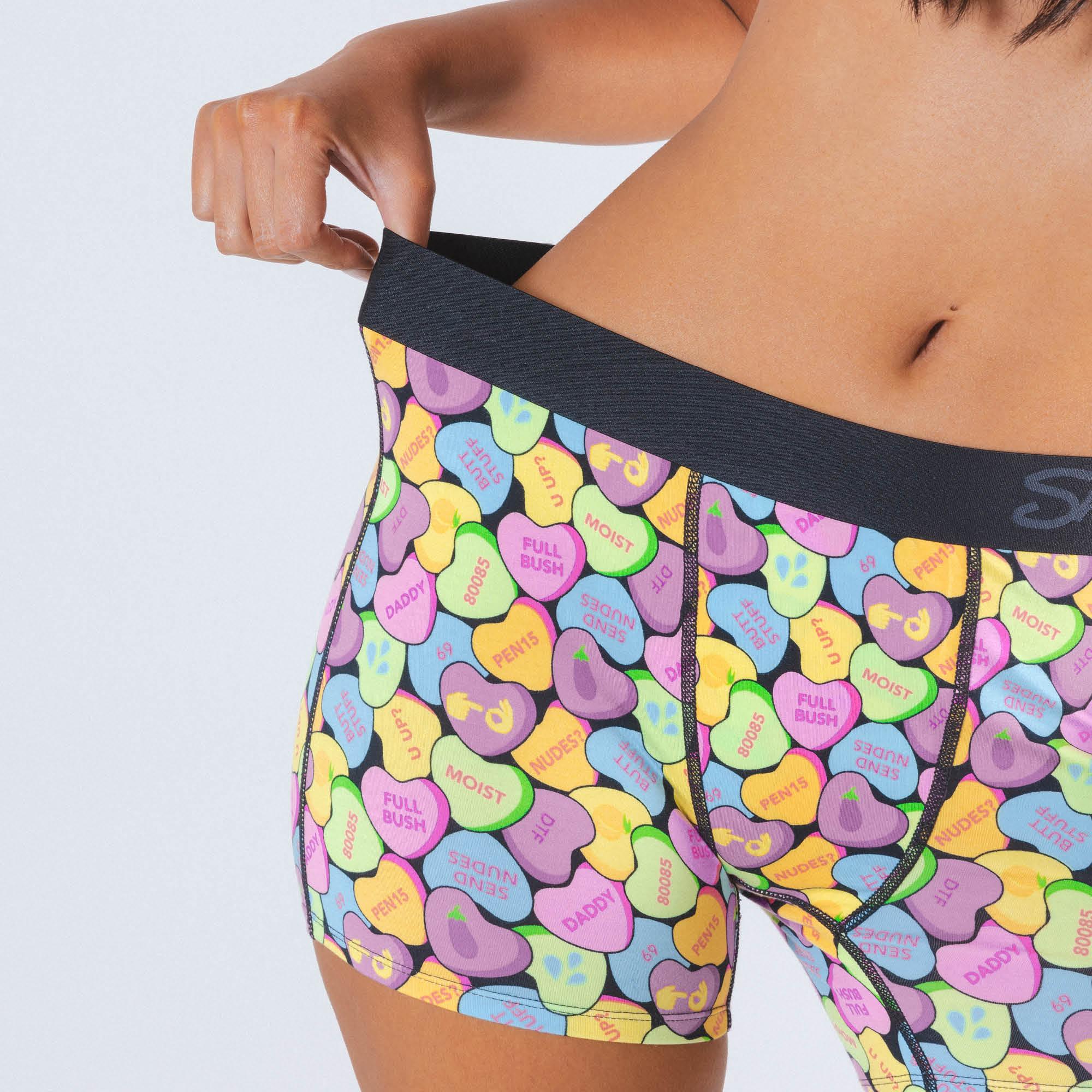 The Candy Crush | Candy Hearts Women’s Boxers - Shinesty - Flyclothing LLC