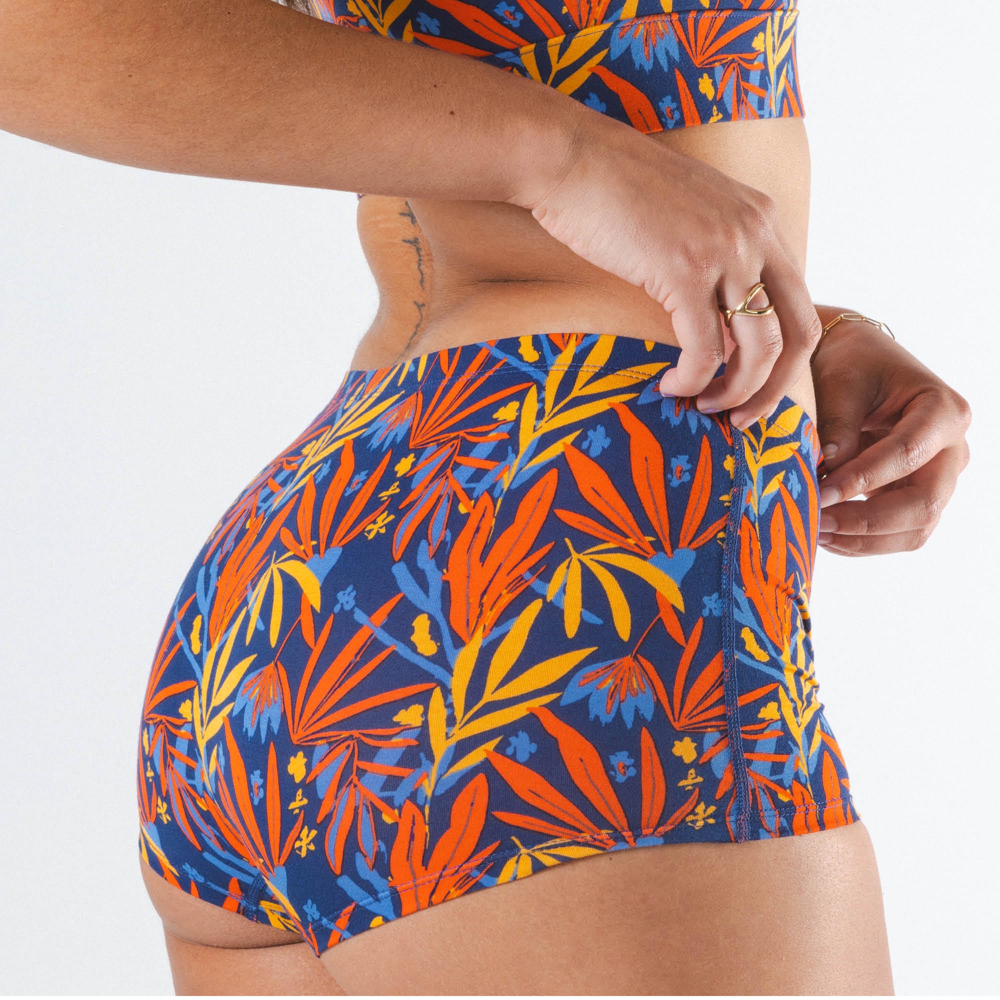 The San Diego Sunrise | Tropical Foliage Modal Boyshort Underwear - Shinesty