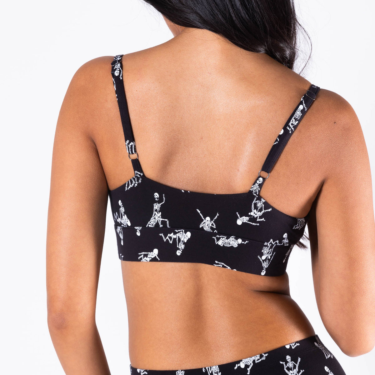 The Bare Back Bones | Glow in the Dark Skeletons Boob Hammock™ Scoop Bralette - Shinesty - Flyclothing LLC