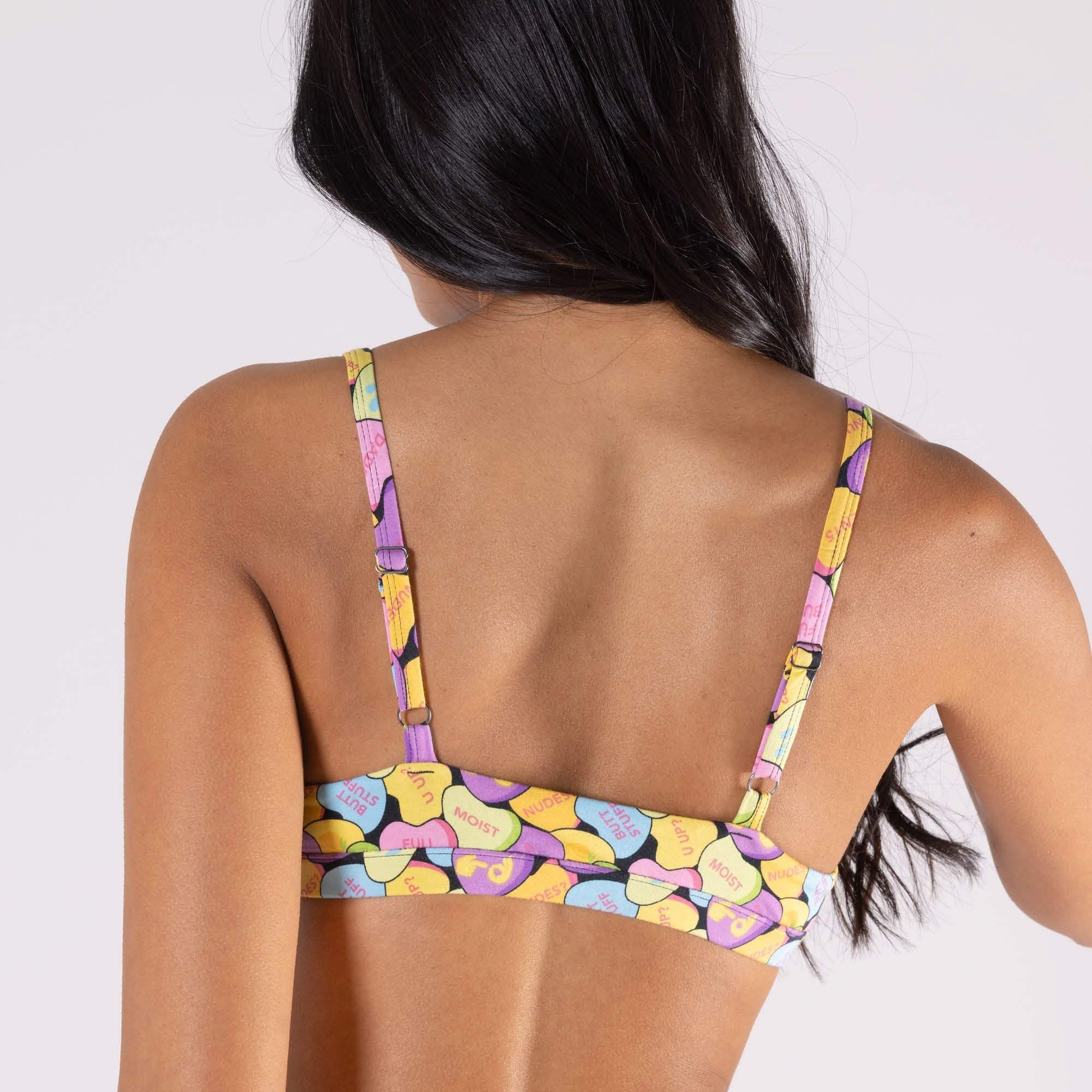 The Candy Crush | Candy Hearts Boob Hammock™ Triangle Bralette - Shinesty - Flyclothing LLC