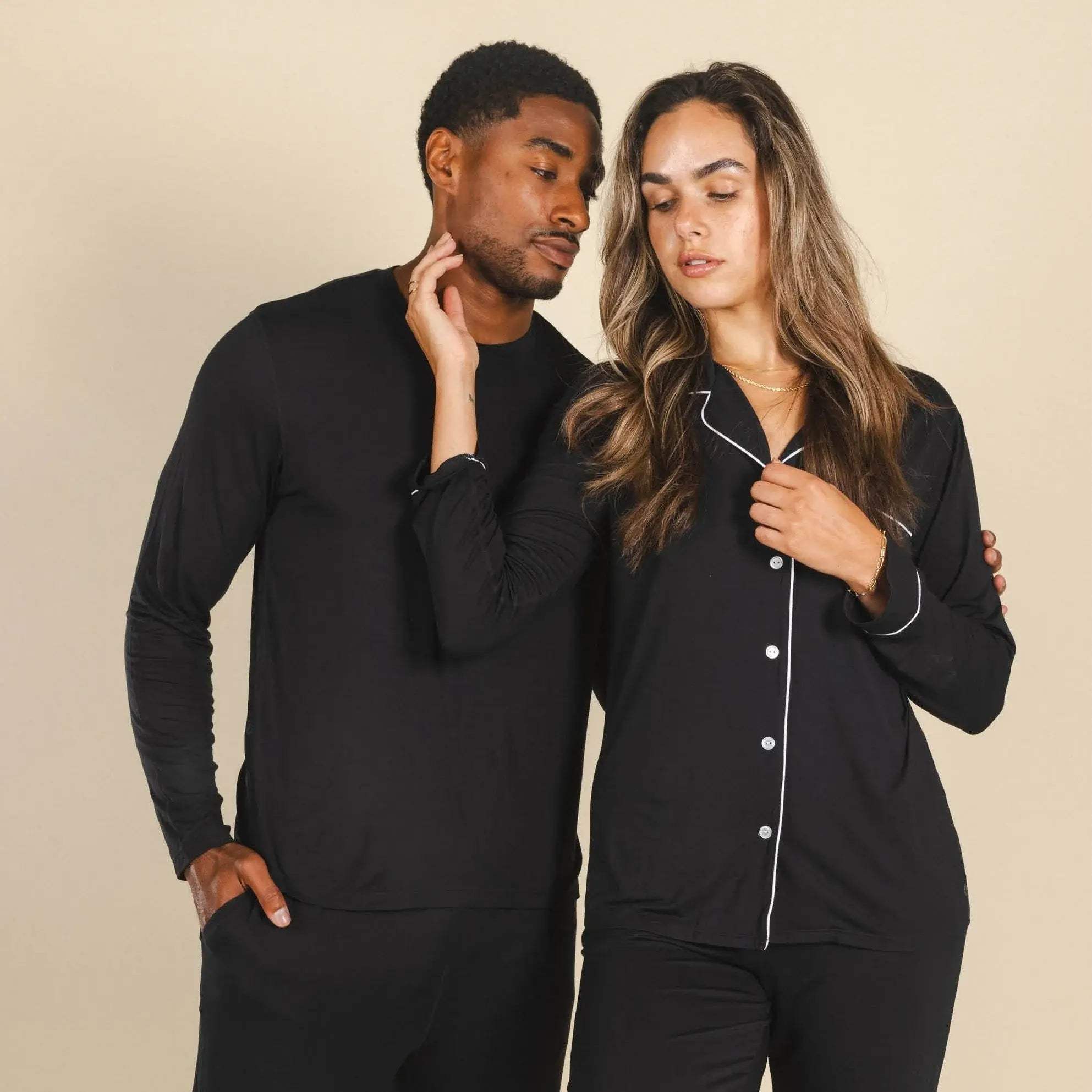 The Threat Level Midnight | Black SleepDeep™ Women’s Long Sleeve Pajama Set - Shinesty - Flyclothing LLC