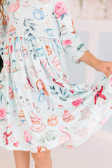 SALE Wonderland 3/4 Sleeve Pocket Twirl Dress - Mila & Rose ® - Flyclothing LLC