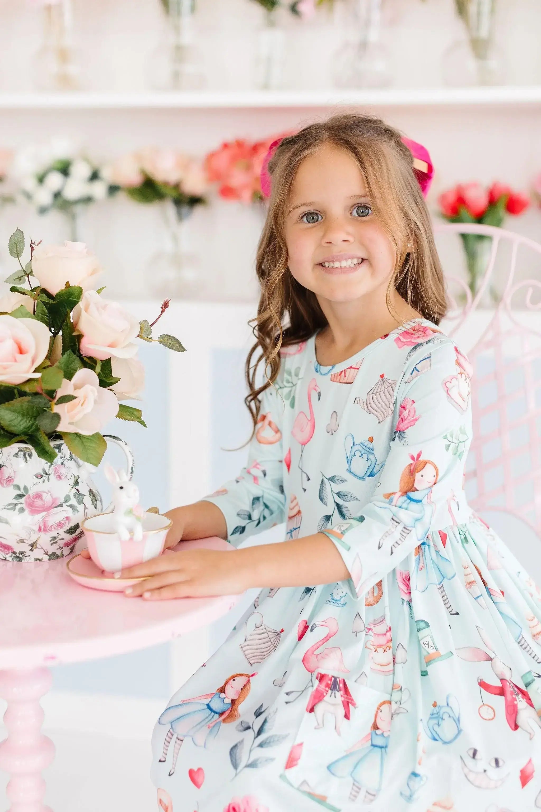 SALE Wonderland 3/4 Sleeve Pocket Twirl Dress - Mila & Rose ® - Flyclothing LLC