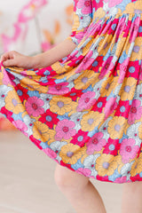 SALE Wonderland Floral 3/4 Sleeve Pocket Twirl Dress - Mila & Rose ® - Flyclothing LLC