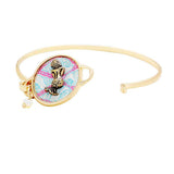 Patterned Mermaid Accented Pearl Charm Hook Bracelet - Madeline Love - Flyclothing LLC