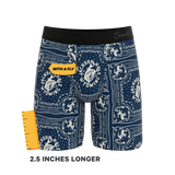 The Wrangle 'Em | Blue Bandana Shinesty x Diamond Cross Ranch Long Leg Ball Hammock® Pouch Underwear With Fly - Shinesty - Flyclothing LLC